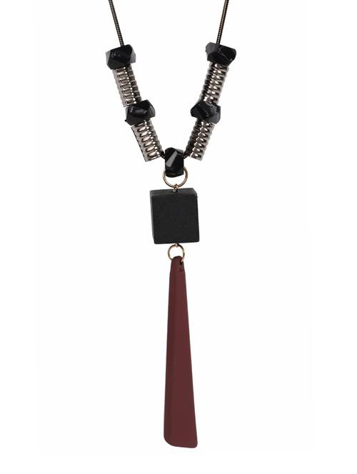 black metal long necklace - 14516418 - Very Small Image - 1