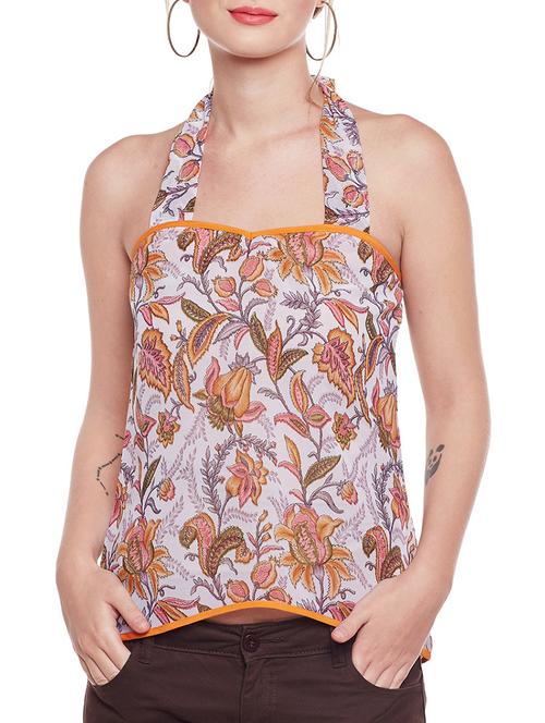 white printed top - 14516445 - Very Small Image - 1