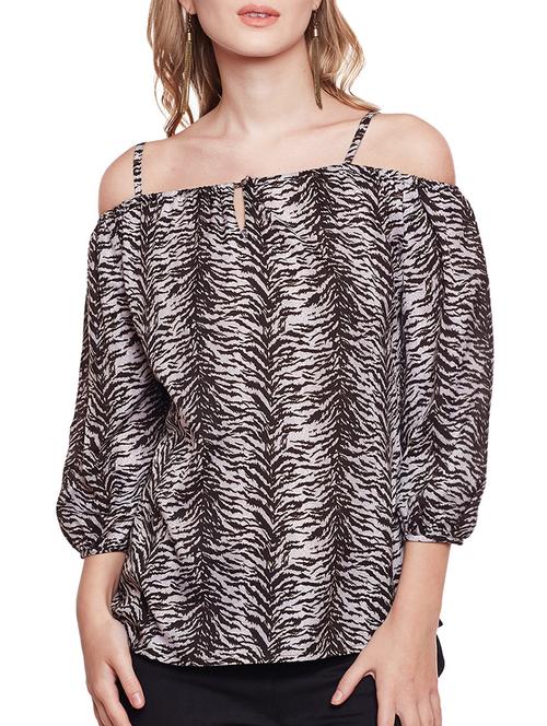 brown printed top - 14516468 - Very Small Image - 1