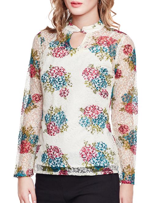 white floral top - 14516478 - Very Small Image - 1