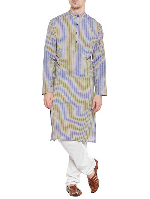 multi colored cotton long kurta - 14517393 - Very Small Image - 1