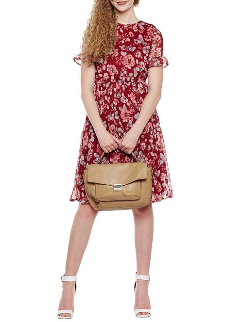 red printed blouson dress - 14518648 - Very Small Image - 1