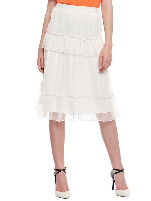 solid white layered skirt - 14518675 - Very Small Image - 1