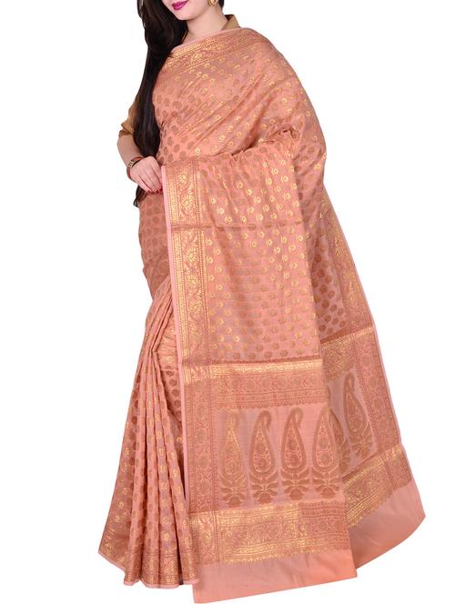 zari motifs banarasi saree with blouse - 14518758 - Very Small Image - 1