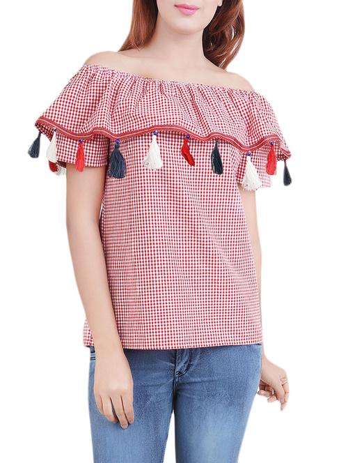 women's straight off shoulder top - 14519303 - Very Small Image - 1