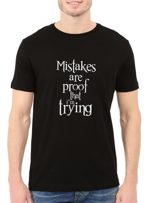 black cotton chest print tshirt - 14520789 - Very Small Image - 1