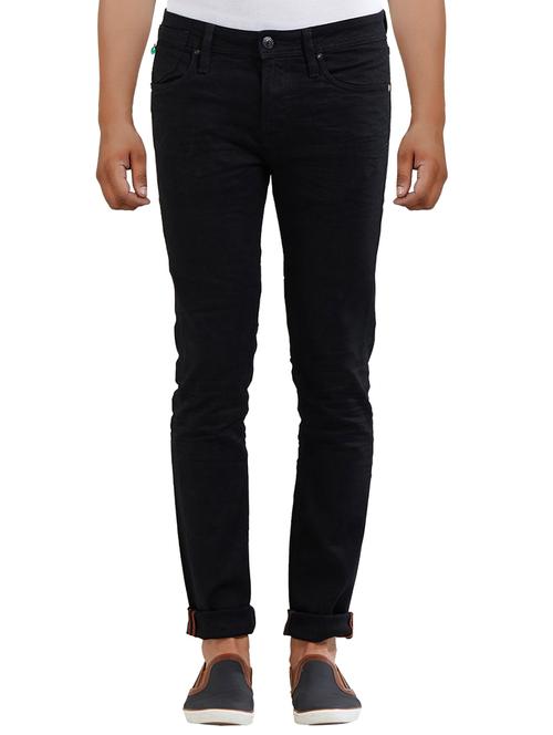 black cotton plain jeans - 14525653 - Very Small Image - 1