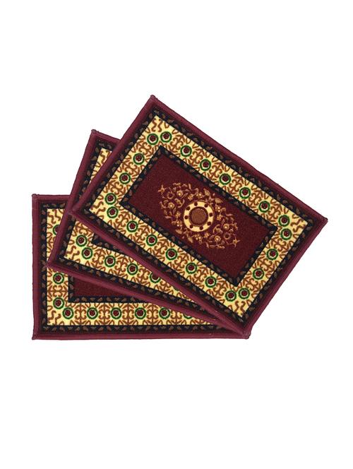 grandiose printed pack of 3 anti slip door mat - 14526465 - Very Small Image - 1