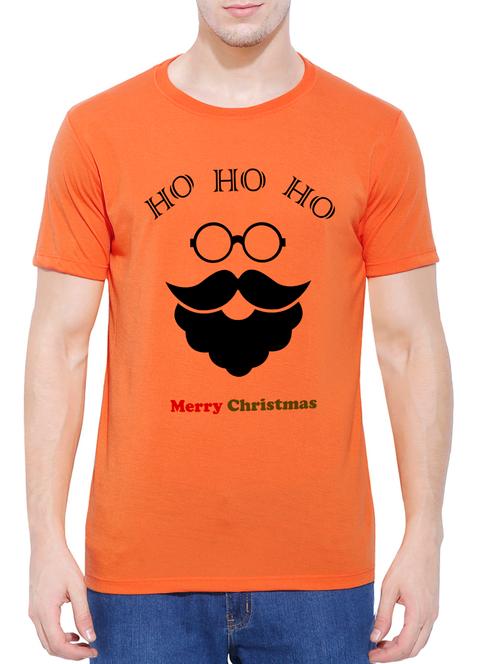 orange cotton chest print t-shirt - 14526805 - Very Small Image - 1