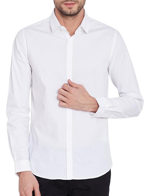white cotton formal shirt - 14528090 - Very Small Image - 1