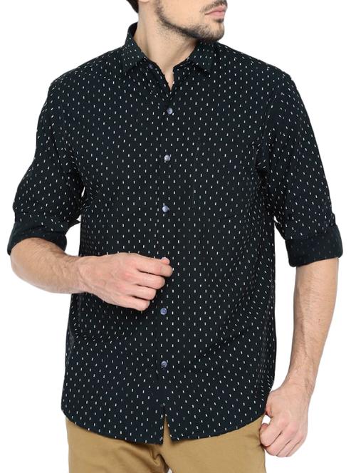 black cotton casual shirt - 14528110 - Very Small Image - 1