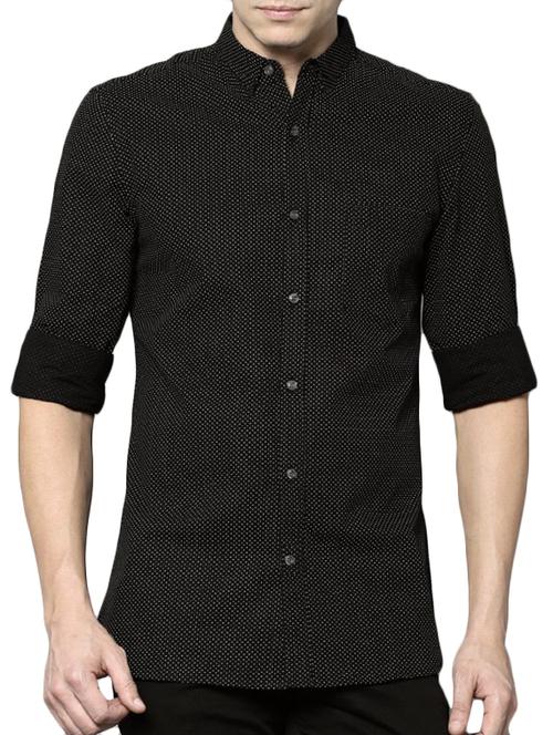 black cotton casual shirt - 14528111 - Very Small Image - 1