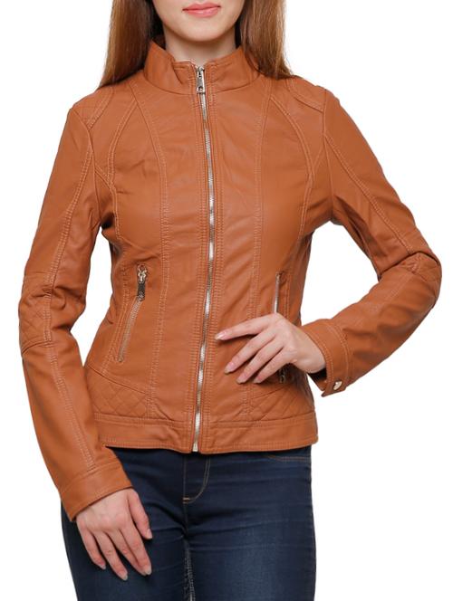brown leatherette jacket - 14528277 - Very Small Image - 1