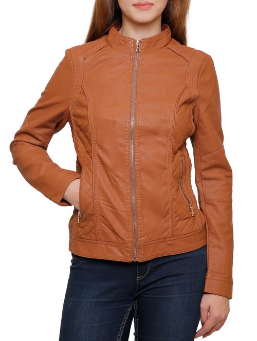 brown leatherette jacket - 14528284 - Very Small Image - 1