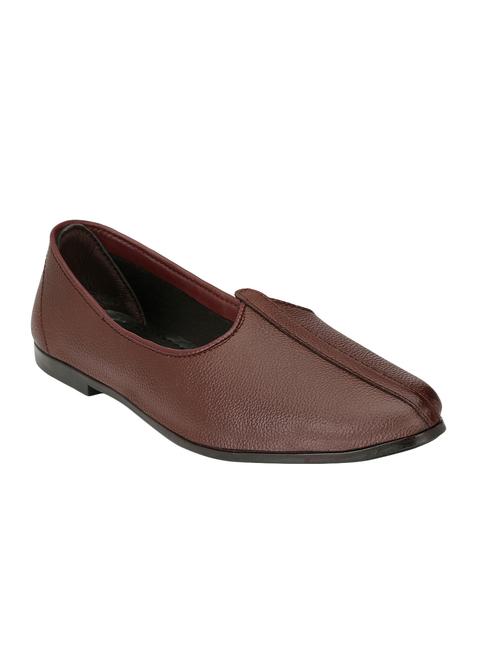 brown leatherette slip on juti - 14528708 - Very Small Image - 1
