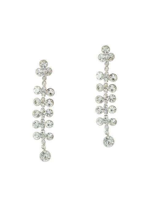 silver metal drop earrings - 14528909 - Very Small Image - 1