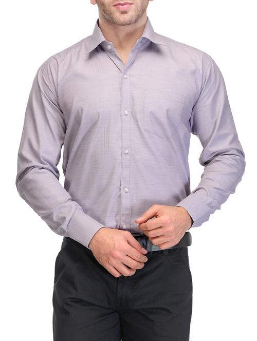 purple cotton blend formal shirt - 14529027 - Very Small Image - 1