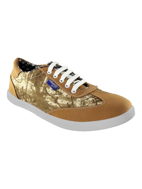 tan canvas lace up sneakers - 14529145 - Very Small Image - 1