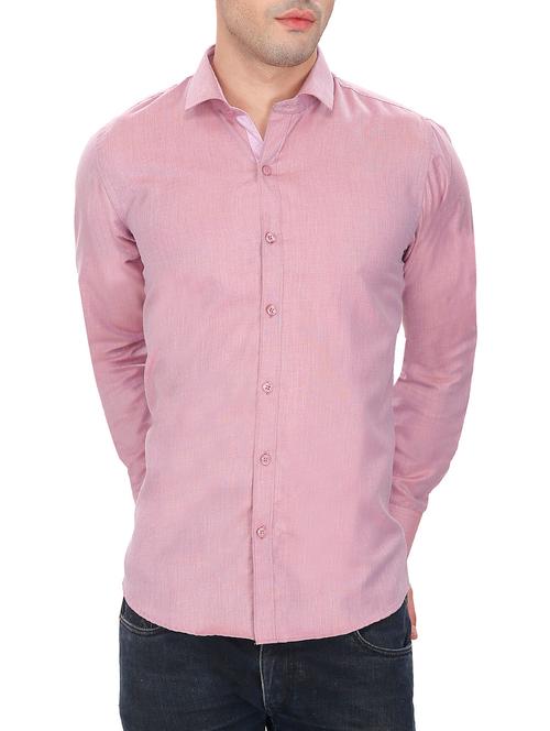 pink cotton casual shirt - 14529349 - Very Small Image - 1
