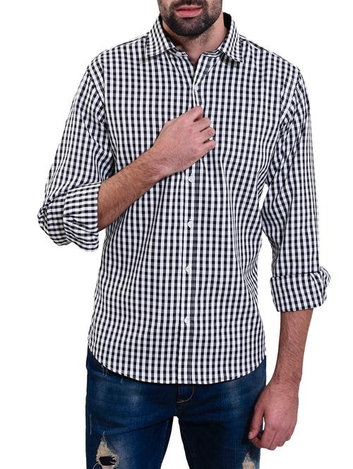 black cotton casual shirt - 14529352 - Very Small Image - 1