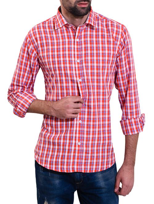 red cotton casual shirt - 14529353 - Very Small Image - 1