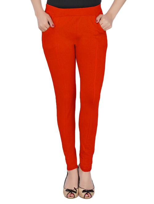 red cotton jeggings - 14529695 - Very Small Image - 1