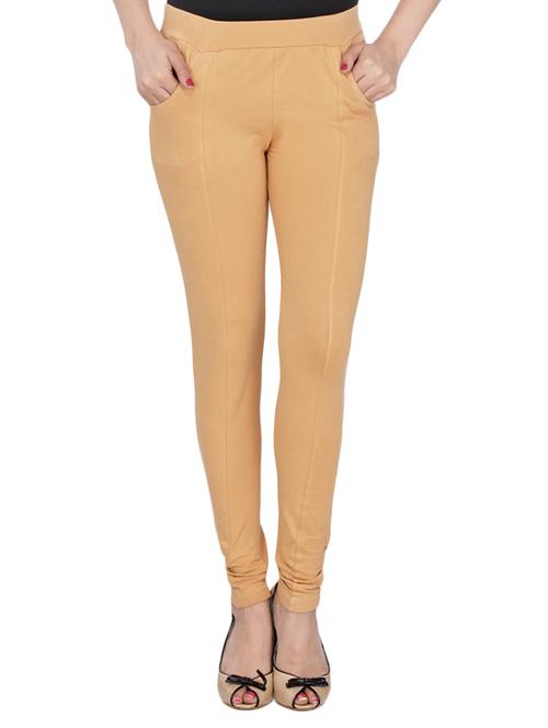 beige cotton jeggings - 14529900 - Very Small Image - 1