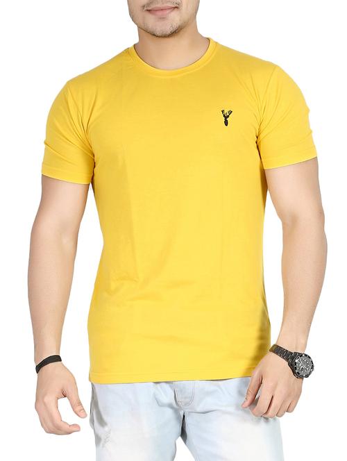 yellow cotton t-shirt - 14529929 - Very Small Image - 1