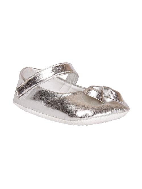silver leatherette flat ballerinas - 14529930 - Very Small Image - 1