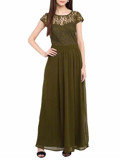 floral laced maxi dress - 14531462 - Very Small Image - 1