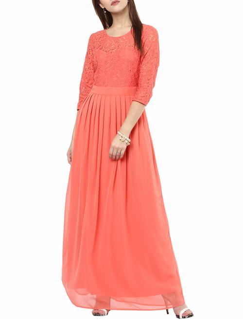 floral lace maxi dress - 14531464 - Very Small Image - 1