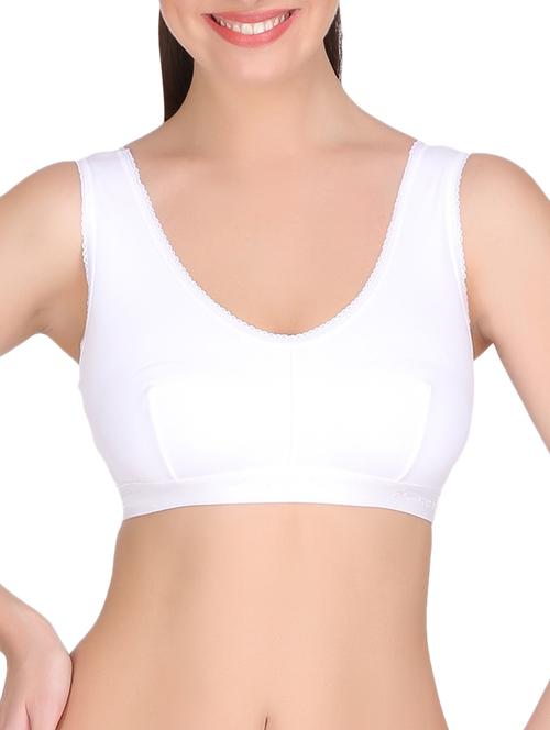 white cotton sports bra - 14533616 - Very Small Image - 1