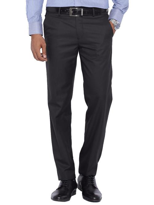 black cotton formal trouser - 14534684 - Very Small Image - 1