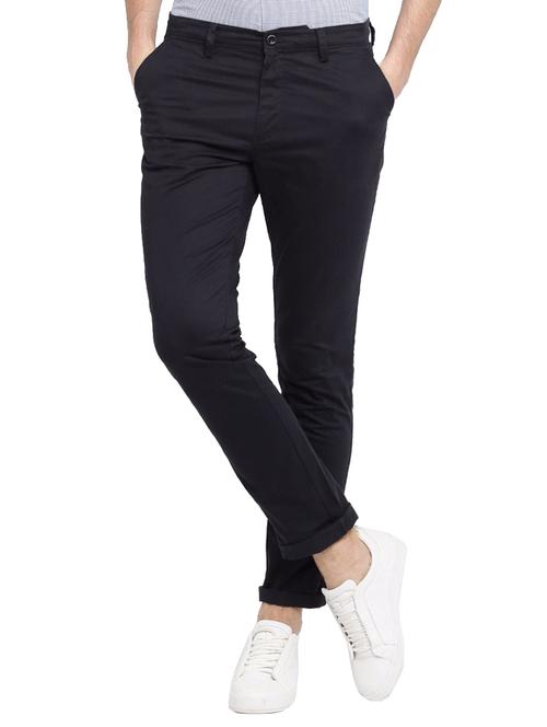 navy blue cotton chinos casual trouser - 14534716 - Very Small Image - 1