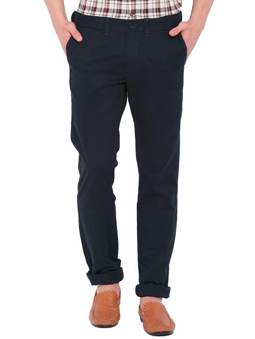 navy blue cotton chinos casual trouser - 14534720 - Very Small Image - 1