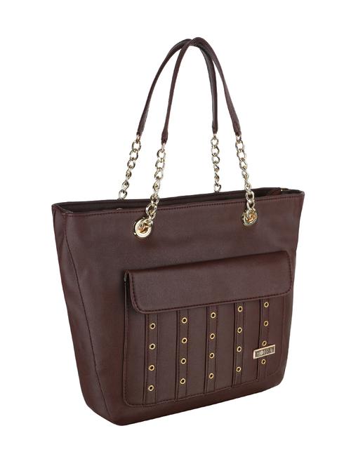 brown leatherette regular handbag - 14535438 - Very Small Image - 1