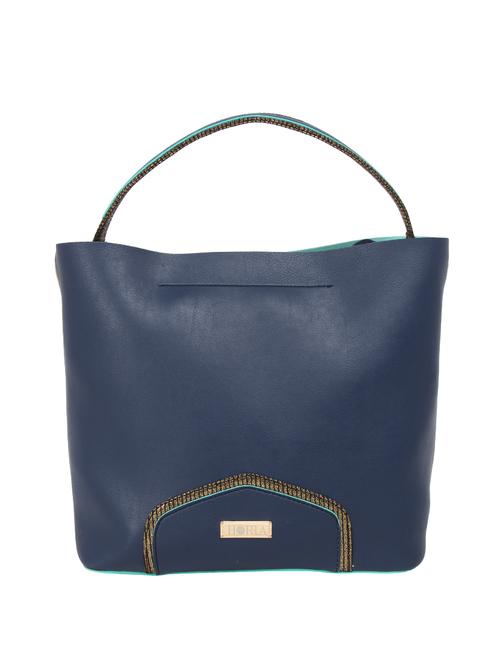 blue leatherette handbag - 14535444 - Very Small Image - 1