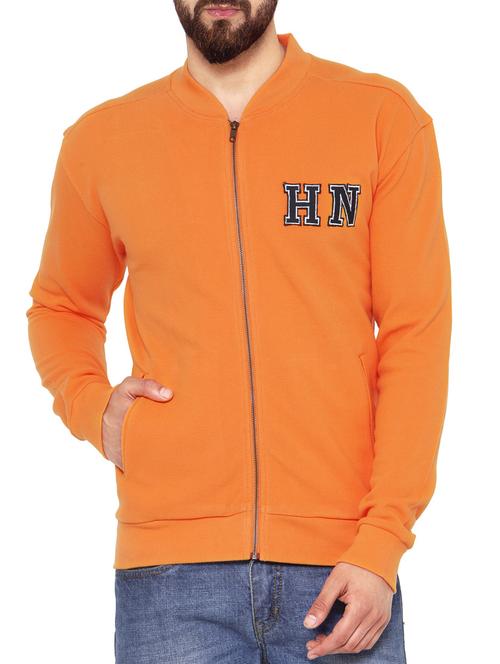 orange cotton casual jacket - 14536622 - Very Small Image - 1