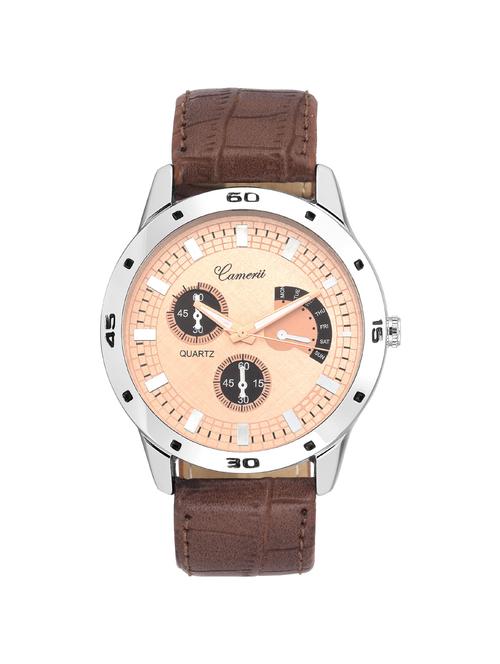 camerii elegance peach dial wrist watch for men wm222 - 14544538 - Very Small Image - 1