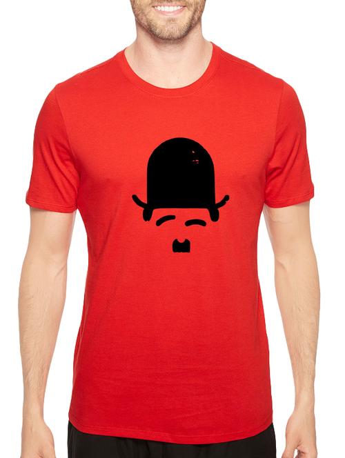 red cotton chest print tshirt - 14544618 - Very Small Image - 1