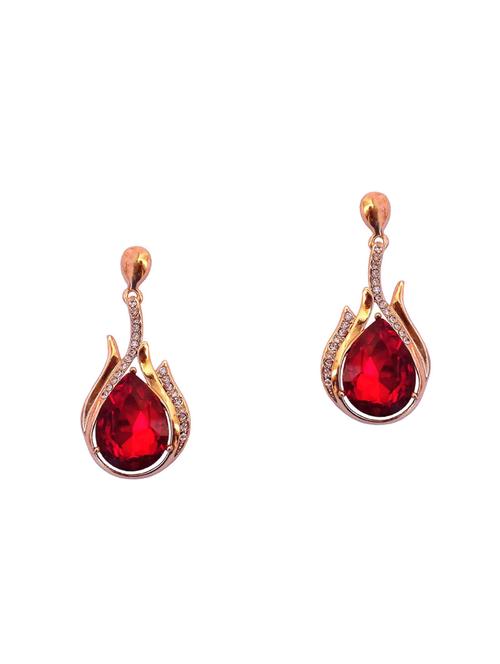 red metal drop earrings - 14544878 - Very Small Image - 1