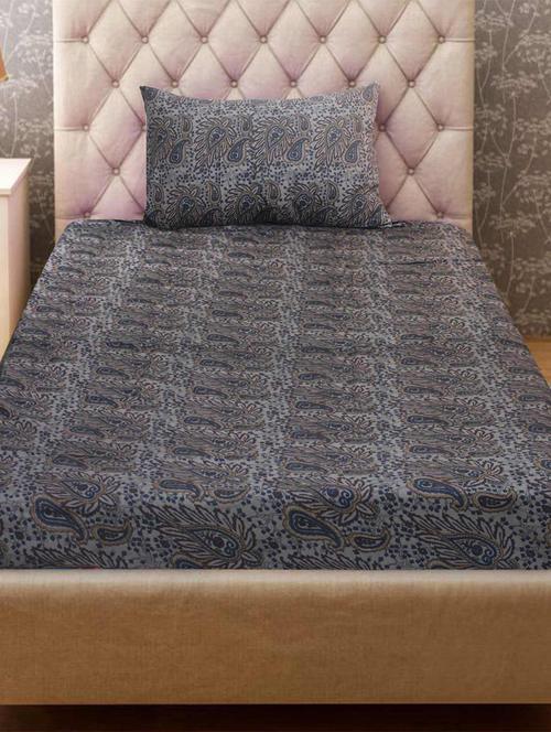 cotton printed single bedsheet set - 14544881 - Very Small Image - 1