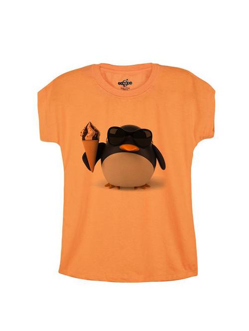 orange cotton tee - 14546918 - Very Small Image - 1