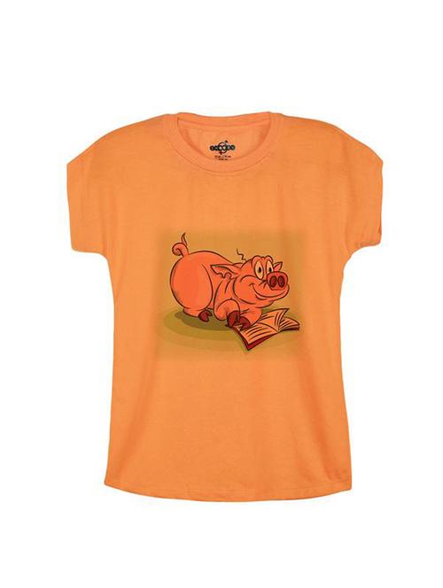 orange cotton tee - 14546971 - Very Small Image - 1