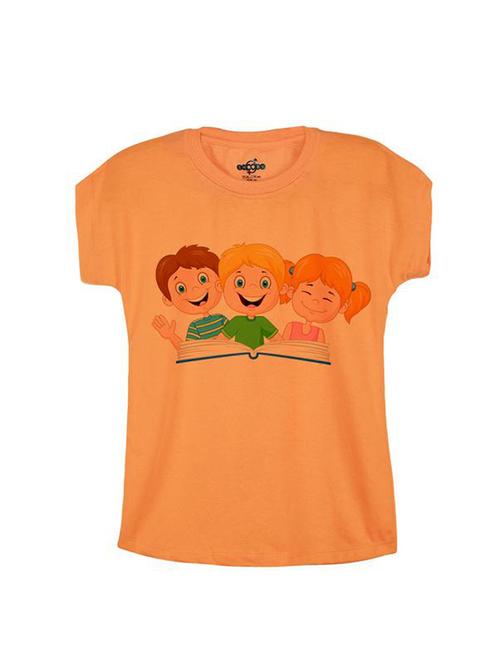 orange cotton tee - 14547106 - Very Small Image - 1