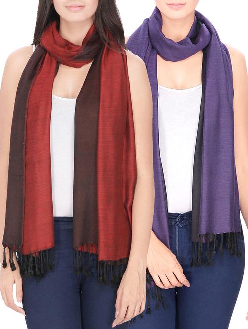 set of 2 multi colored stole - 14547378 - Very Small Image - 1