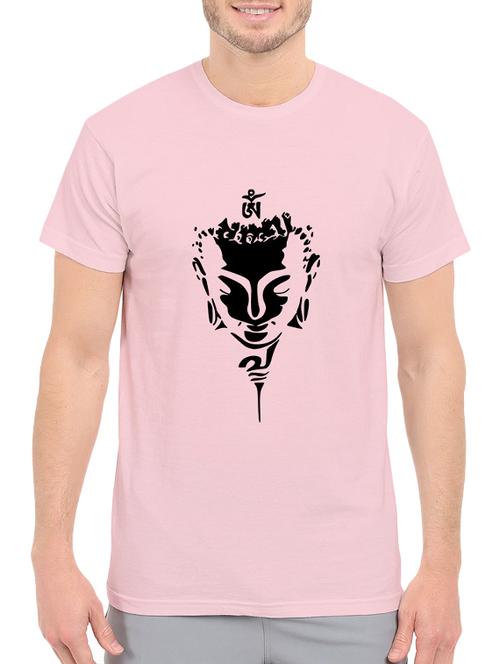 pink cotton chest print tshirt - 14547424 - Very Small Image - 1