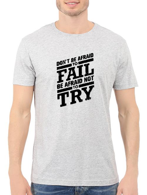 grey cotton chest print tshirt - 14548115 - Very Small Image - 1