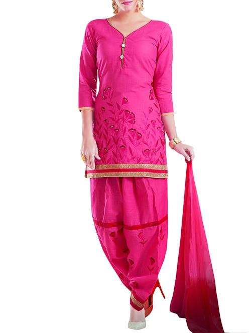 embroidered unstitched salwar suit - 14550723 - Very Small Image - 1