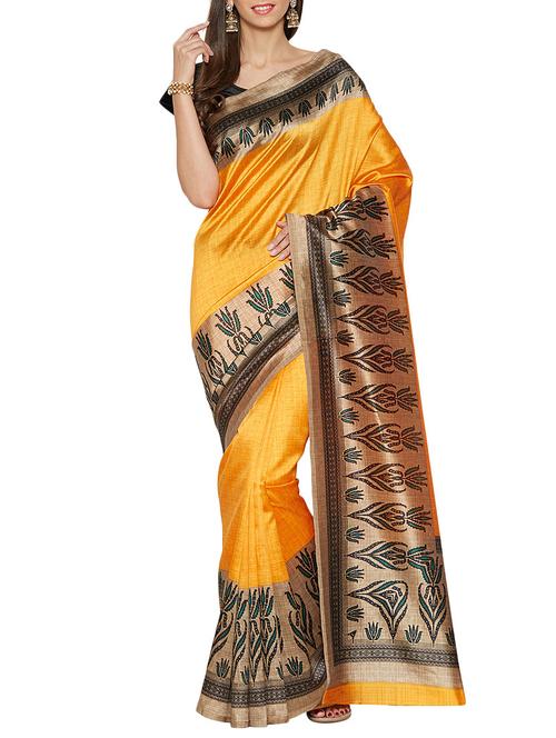 orange bhagalpuri saree with blouse - 14551756 - Very Small Image - 1